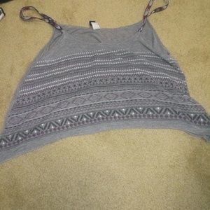 Gray crop top